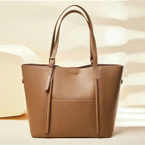 Hong Kong fashion leather tote bag women's 2021 new first layer leather large capacity handbag shoulder bag