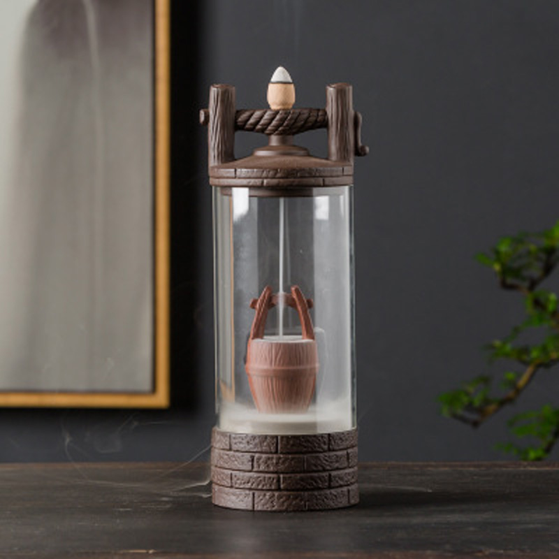 Back-turned incense burner Creative Pendulum Pieces Windproof Hood Home Indoor Incense Fuming Stove Sandalwood Balsamian Incense Calming And Ornamental Decorations
