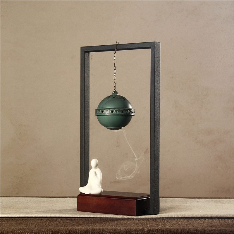 Back-Back Incense Stove Suspended Ceramic Zen-room Living Room Genguan Room Pendulum with Incense Pan Fragrant Tea Lane Brief Opening Gift