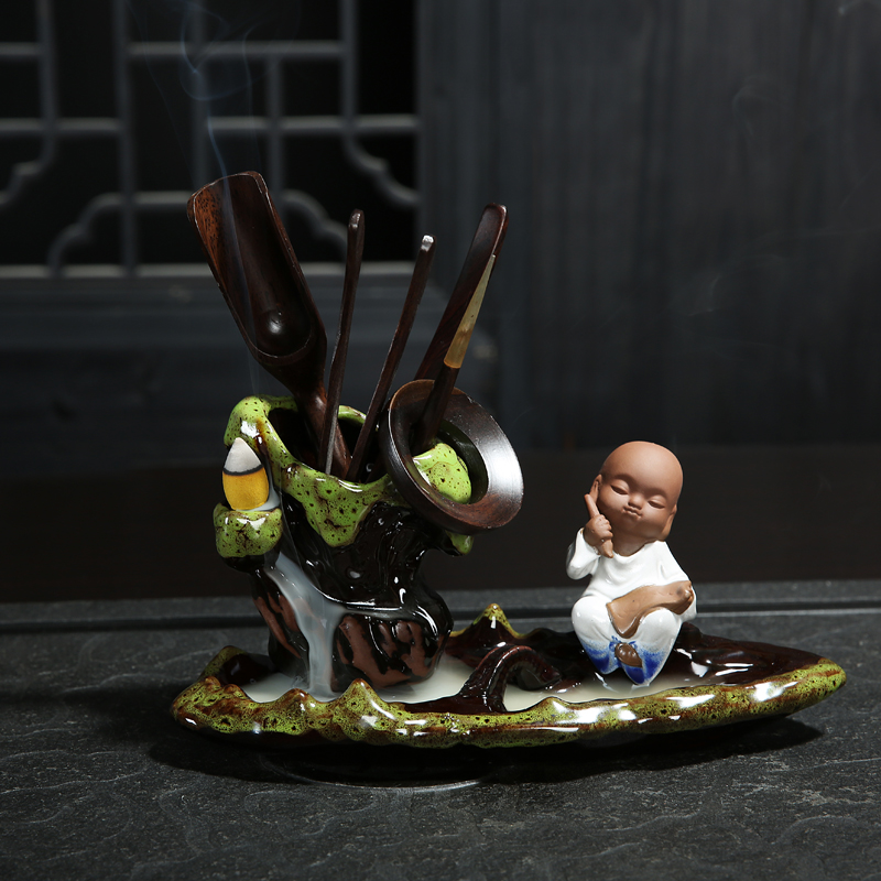 Tea Aisle 6 Six Hypocrites Tea Set Accessories Purple Sand Tea Darling Pendulum retro Return Incense Stove Zen for Home Tea Desk Stream Smoke-Taobao