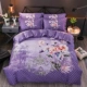 Một gia đình của giường Bốn bông cotton dày 1.8 / 2.0m đơn giản lanh giường chăn bốn bộ Trung Quốc gió - Bộ đồ giường bốn mảnh
