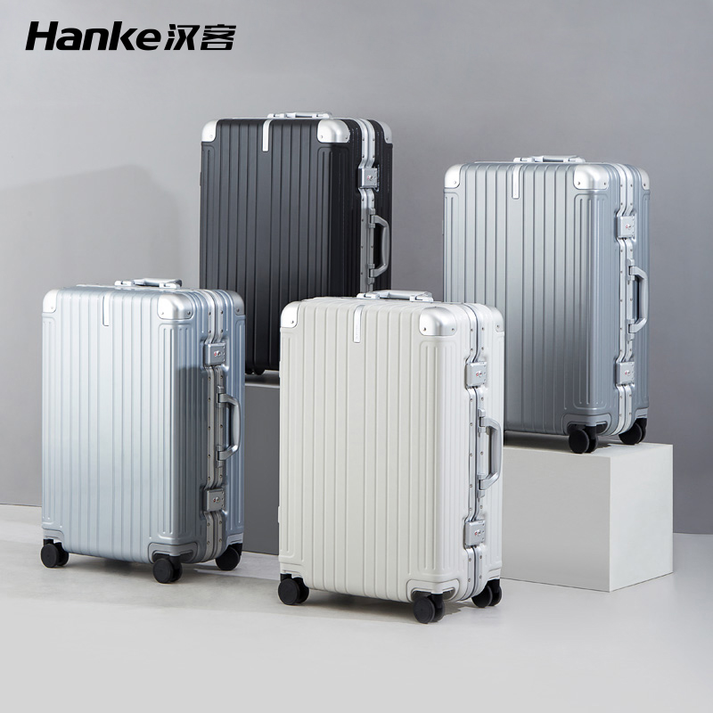 Hanke 20-inch male luggage universal wheel aluminum frame trolley case small suitcase female 24 large-capacity password leather case