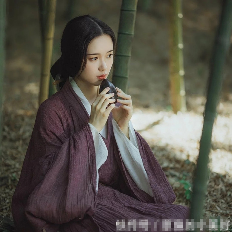 Original Hanfu Women's Straight Women's Original Traditional Turncoats Deep Clothes Wei Jin Spring Autumn War Country With Waist Seal Special Summer Autumn Winter