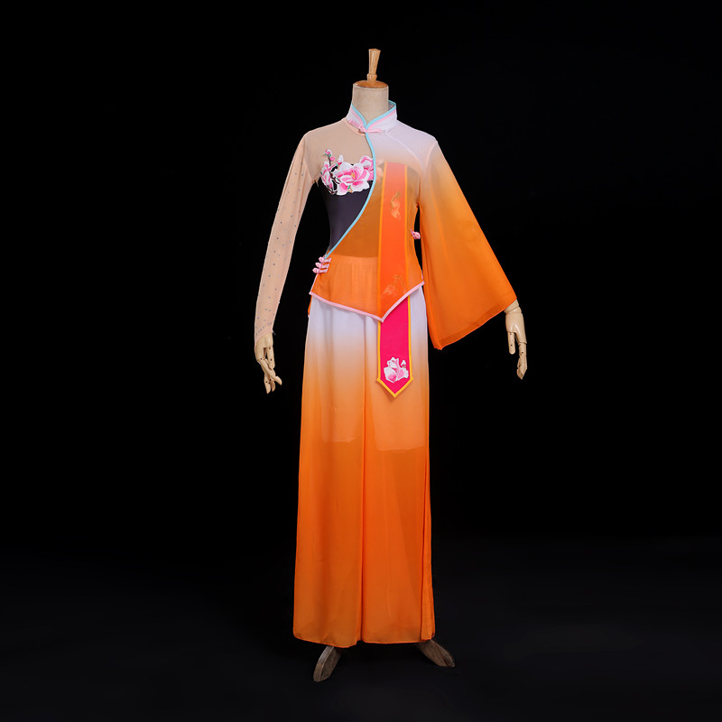 Children Classical Dance Out of clothes Girl China Wind Jasmine Flower Blossom Song Fan Sub Umbrella Table Dance Art Exam Costume