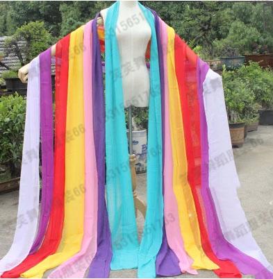 khăn choàng voan cổ với Han phù hợp với sợi tinh khiết màu voan dày dài khăn choàng khăn choàng 4 mét dài khăn choàng
