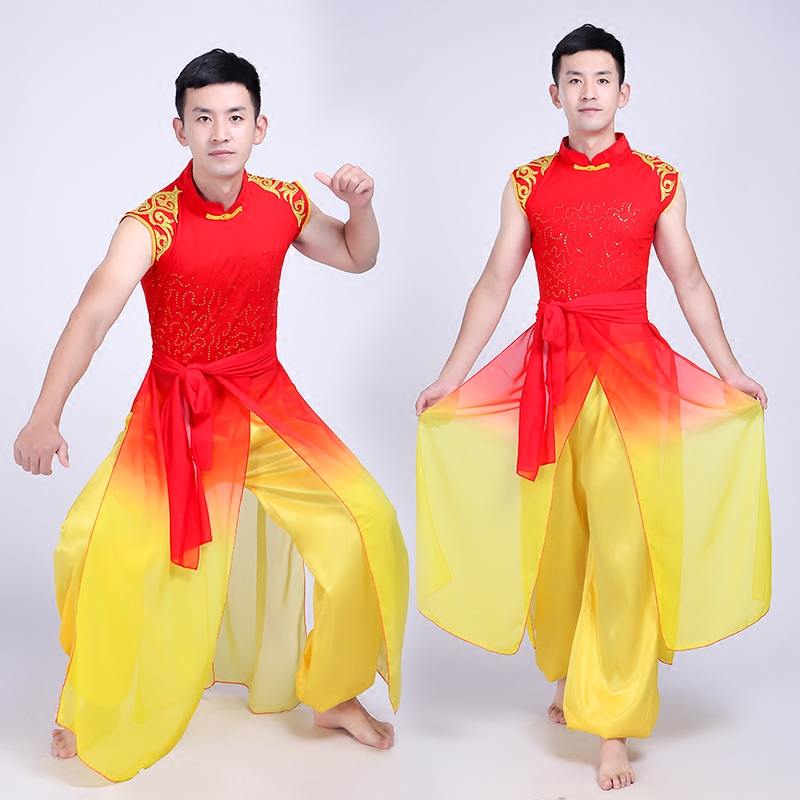 Boys Dance Dragon in China Dragon Dragon Yang Song Dress Men's Wear Cuff Modern Performance Yang Song Dance Opening Dance