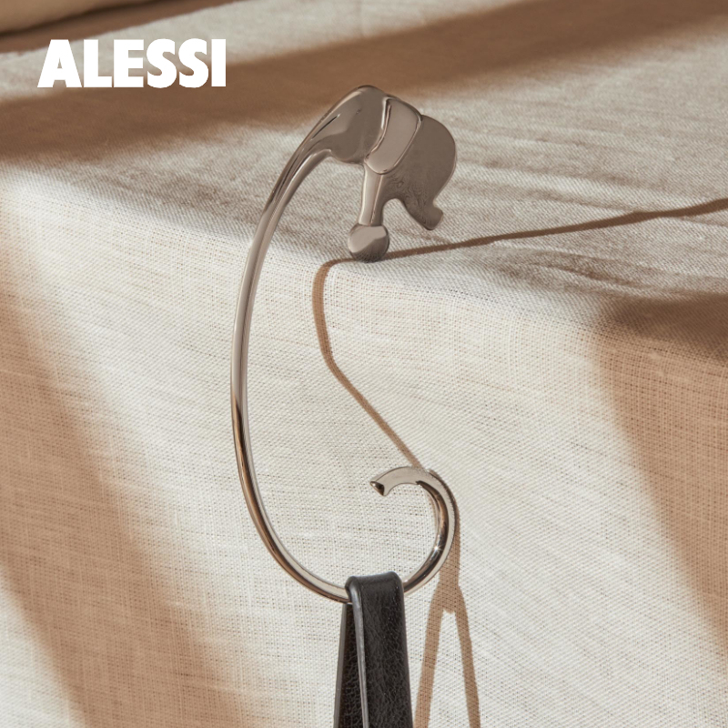 Italian Alessi Table-Side Hook, Stainless Steel Bag Hook, Movable, No Adhesive Required, Creative Decoration, Gift-Giving
