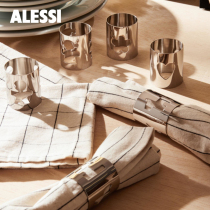 Italian ALESSI napkin buckle napkin ring stainless steel high-end western food napkin buckle dining table setting