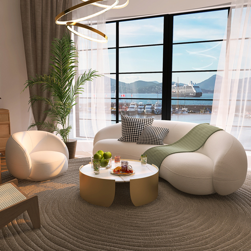 Modern light luxury sofa net celebrity special-shaped Nordic minimalist arc combination creative minimalist designer furniture