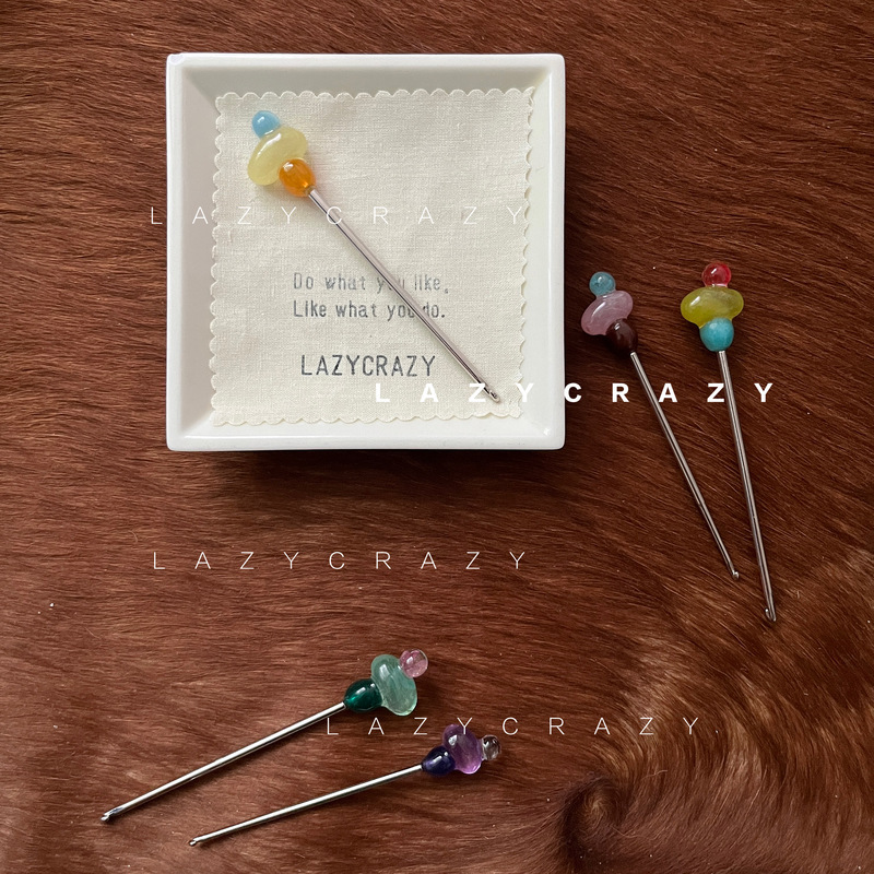 Lazycrazy Handmade Mini Short Crochet Hooks, Knitting Essentials, Crochet Tools, Easy to Carry