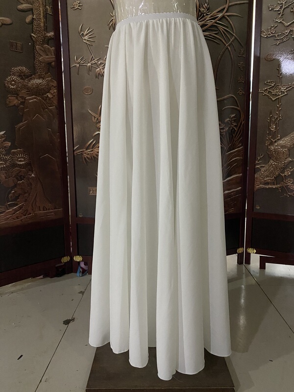 【Flower Goddess Record】Hanfu Women's Underskirt 3.7m White Underskirt with Horse Face Design, Inner Layer Skirt, Base Layer Skirt