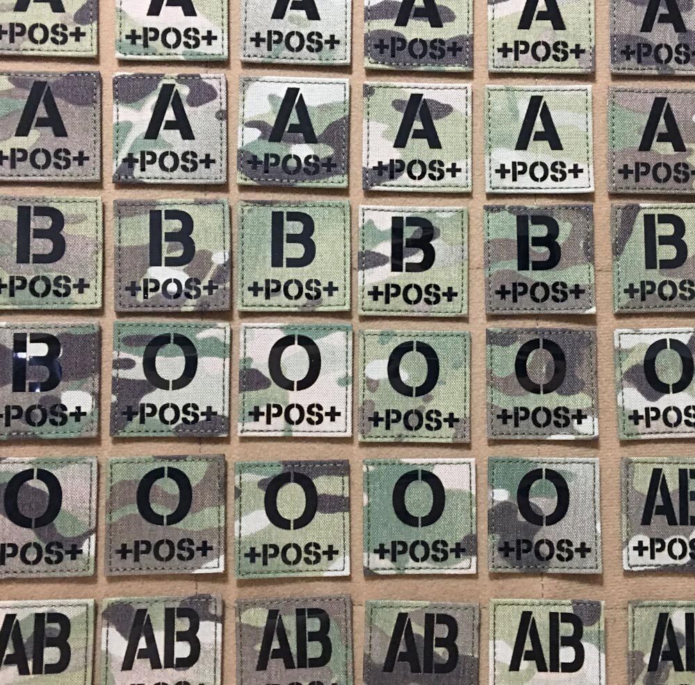 Multicam 500D Cordura original fabric MC camouflage velcro Blood type epaulet Morale chapter