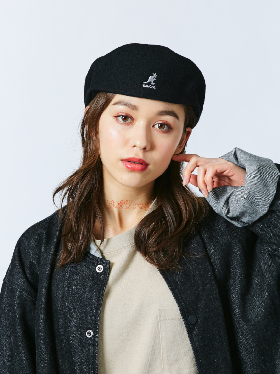 Kangol 504 cap Kangaroo beret wool mesh cap painter hat Hyuna Wang Jia Er the same