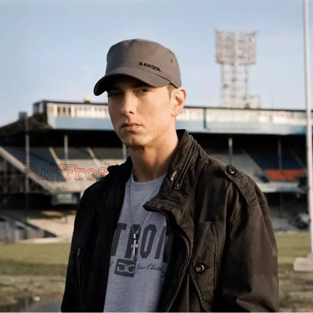 Kangol army cap袋鼠帆布工装男女平顶帽阿 