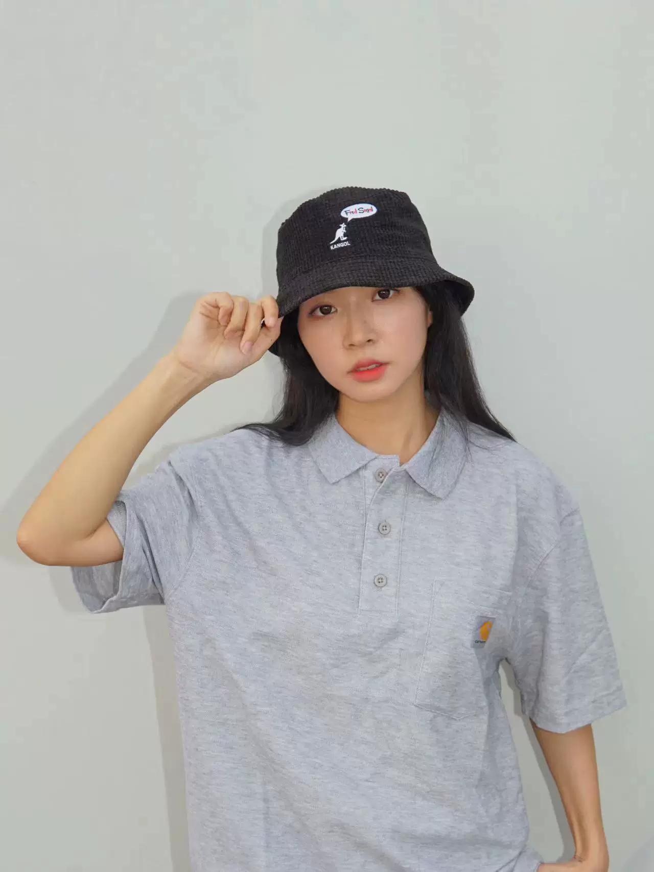 Кангол Fred Segal Wale Cord Bucket Cordon Cordonicon двусторонняя Kangaroo Fisherman hat