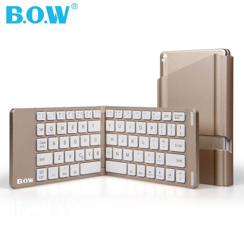 BOW Aviation Folds Bluetooth keyboard wireless tablet iPad mobile phone mini portable office general purpose