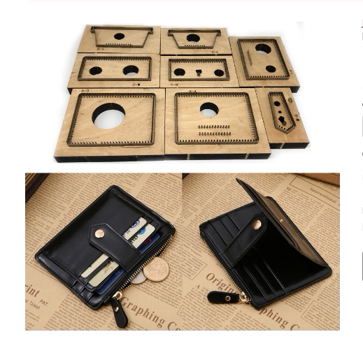 Handmade leather knife mould knife mould set as a pull chain bag card bag knife mould