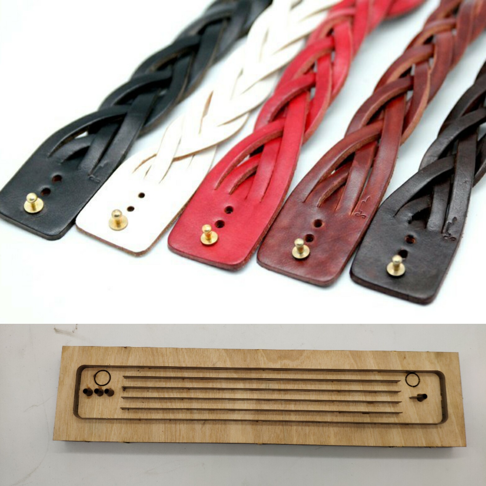 Handmade Leather Knife Die Leather Knife Die Laser Knife Die Set Made Five Strands Woven Hand Ring Knife Mold