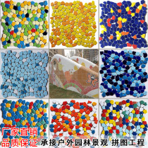 New color irregular fragments Ceramic mosaic parquet background wall Mediterranean pool tiles Flower bed tree pool