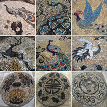 New custom cobblestone paving parquet garden Park floor puzzle creative background wall Brick stone head painting floor tiles