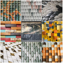 New Nordic style ceramic art brick three-dimensional handmade brick Hotel lobby background wall brick outdoor landscape decoration