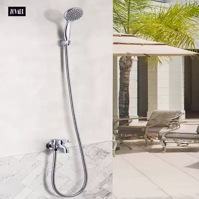 Single cold shower set cold water shower kit gas special shower kit simple shower wall type