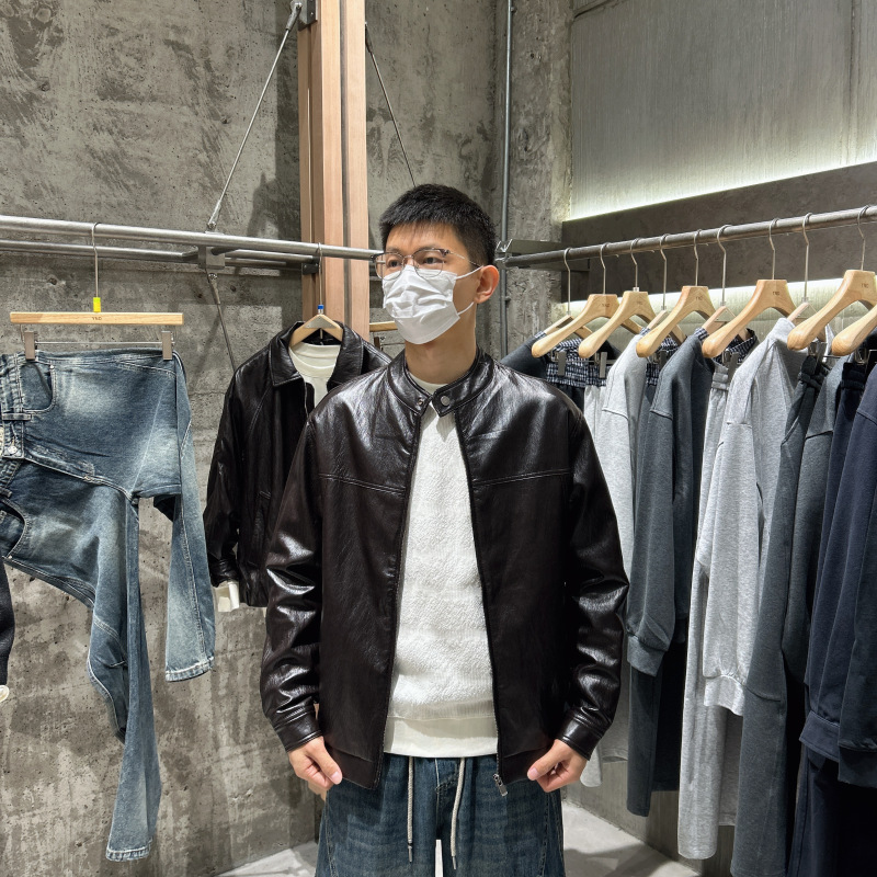 10.6 in Stock High-Quality Textured Leather Jacket # Limited Purchase for Single Orders