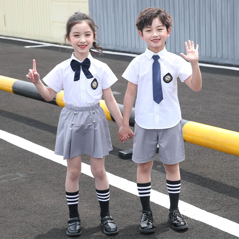 Kindergarten Garden Clothing Summer Clothing Primary School Children School Uniform Suit Short Sleeve Shorts Summer Sunny College Wind Kids Class Clothes