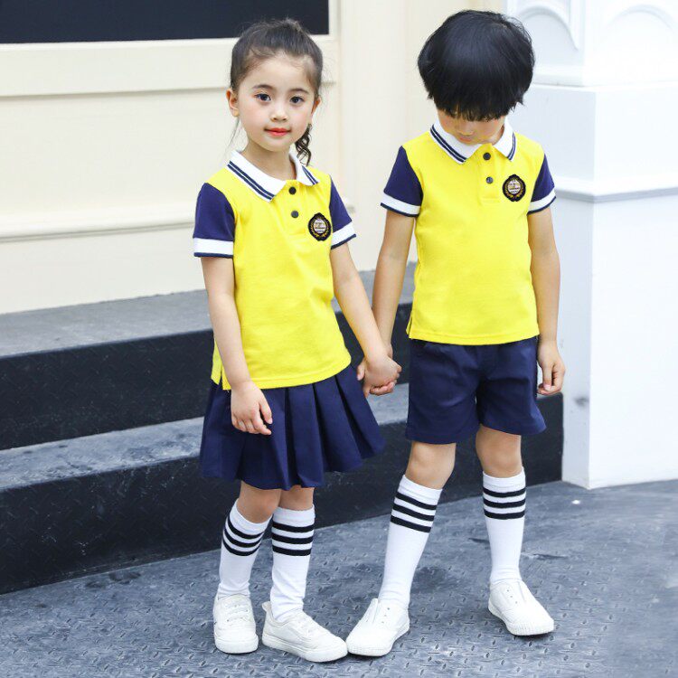 Kindergarten Summer Clothing School Short Sleeve Clothing Cotton Kids Suite Kids Suite