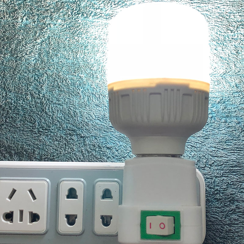 Led socket light ultra-bright headboard wall lamp insert seat style with switch plug-in electric light bedroom baby feeding small night light-Taobao