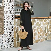 Dubai Travel Women Summer Summer Sunscreen Sun Black Robe 2018 Mới đến mắt cá chân Jumpsuit - Cộng với kích thước quần áo áo khoác sơ mi nữ