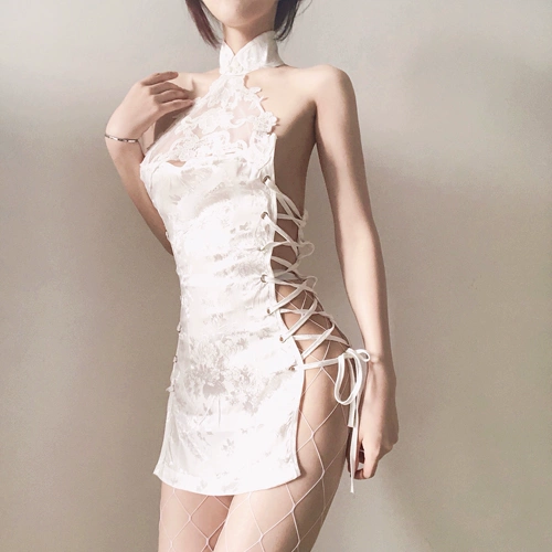 Сексуальная пижама, кружевное ципао, униформа, комплект