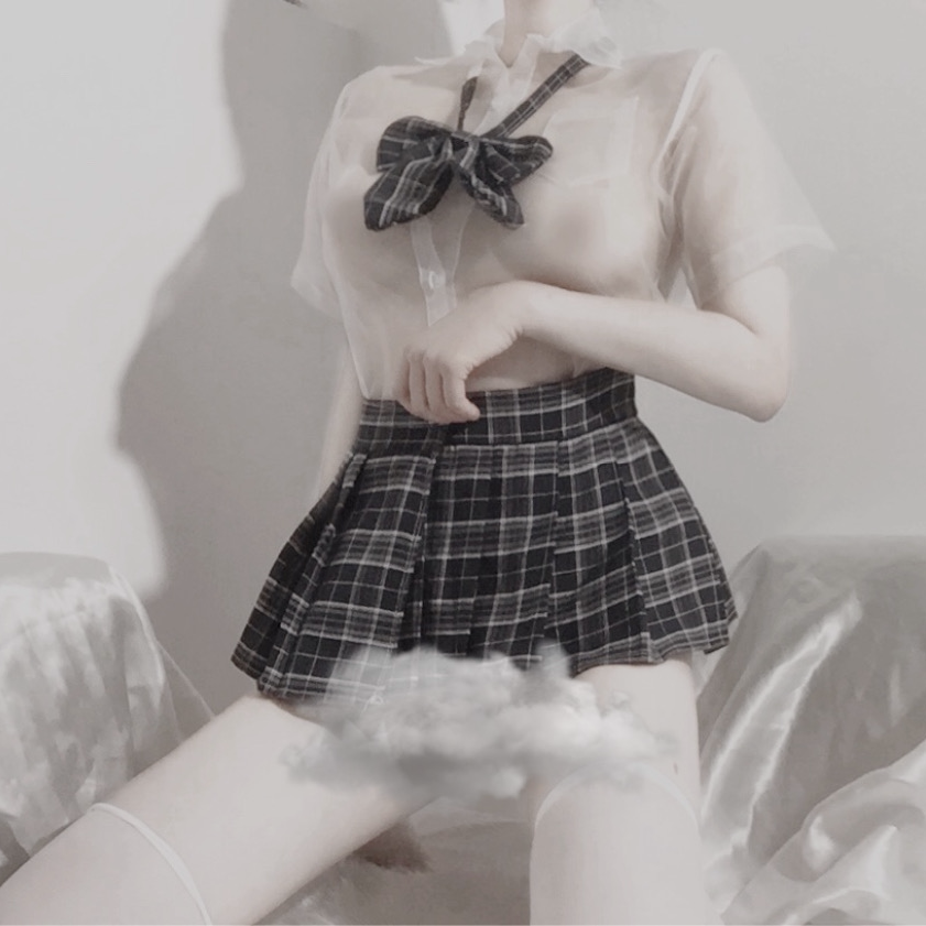 No sleep tonight Love lingerie Temptation Passion Extreme Temptation To Tease a Fire Spicy Transparent Shirt Short Skirt