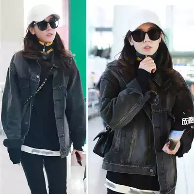 Hong Kong 2021 autumn new denim women Di Lieba star same bf wind denim loose coat women