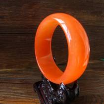 Xinjiang Gobi jade bracelet Red bracelet Natal bracelet Gobi gold silk jade red jade bracelet Gobi color jade wide version