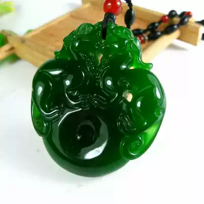 Xinjiang Hetian jade Jasper double brave pendant Kunlun Jade brave pendant pendant Manas Jasper brave