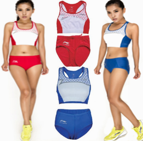 Lining Li Ning Women's Tight Split Training Competition Sports Clothing Track and Field Clothing ADLG012