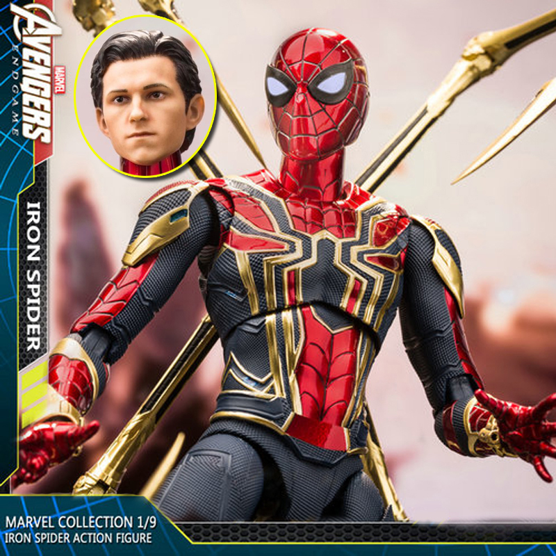 Authentic Marvel Migu Iron Spider-Man Action Figure Toy Iron Man Movable Figure Boys Children's Day Gift