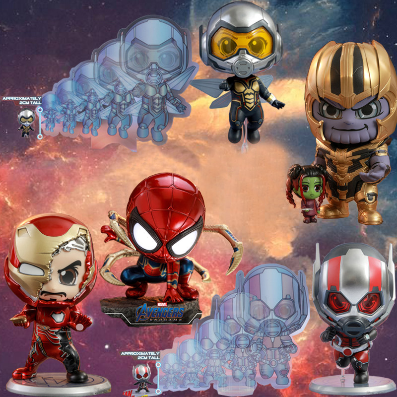 cosbaby Avengers 4 handles the surrounding toy model for Iron Man MK50 to extinguish Spider-Man ht