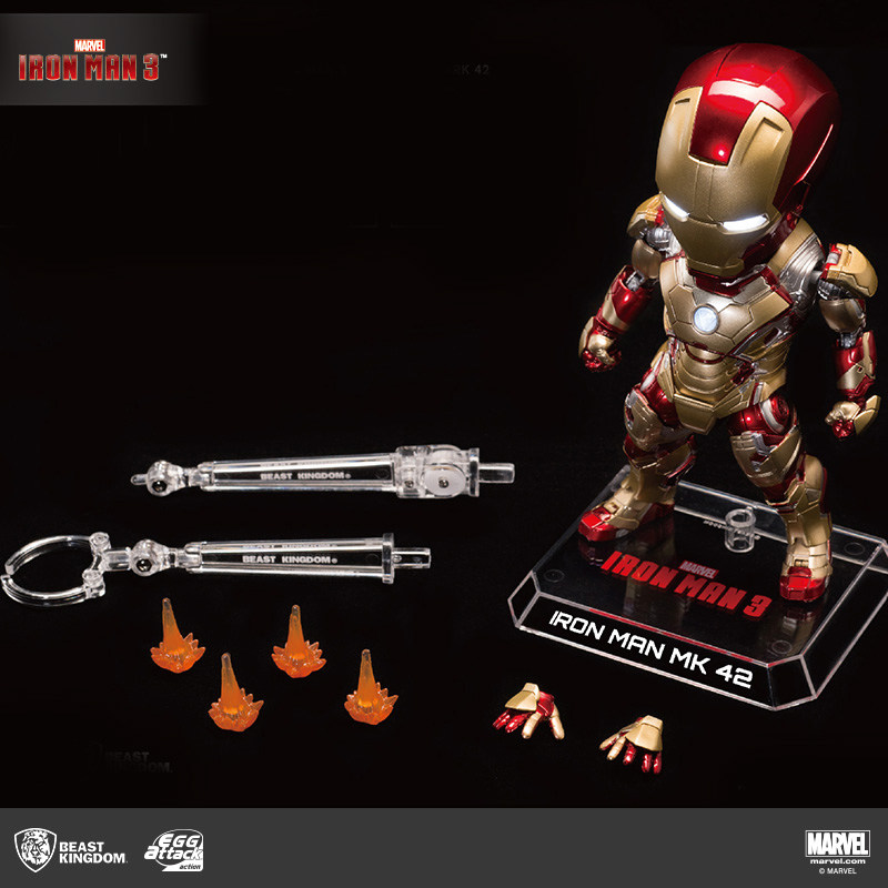 Beast Kingdom Steelman mk42 Shine movable man Puppet Q Edition Soldier Model Toy Belast Kingdom