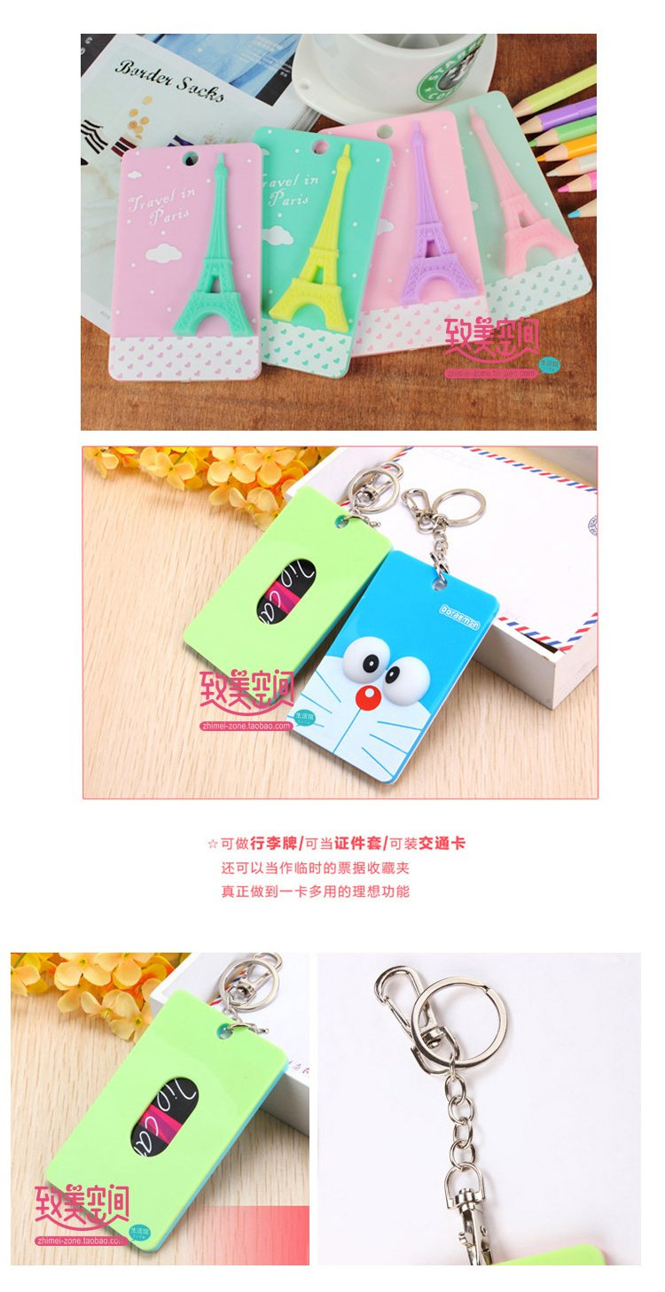 Hàn quốc dễ thương phim hoạt hình sáng tạo ba chiều gói thẻ sinh viên giao thông truy cập bộ thẻ xe buýt chủ thẻ chủ thẻ kinh doanh ví đựng thẻ