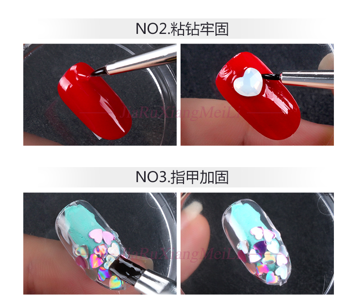 Công Cụ làm móng tay Dính Kim Cương Phototherapy Keo Nail Glue UV Hình Dạng Cơ Sở Gel Gel Extension Keo Trong Suốt Pháp Trắng vẽ cọ bản