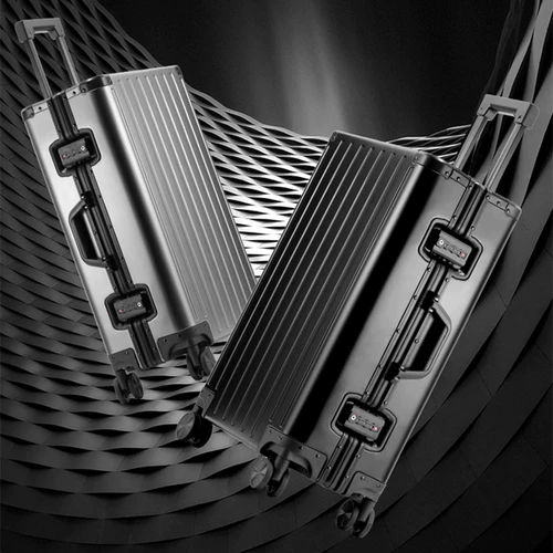 Металлический универсальный чемодан подходит для мужчин и женщин на колесиках, алюминиево-магниевый сплав, 24 дюймов, 20 дюймов