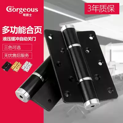 Multifunctional invisible door aluminum alloy hinge Hydraulic buffer automatic door closing positioning spring dark hinge door closing artifact