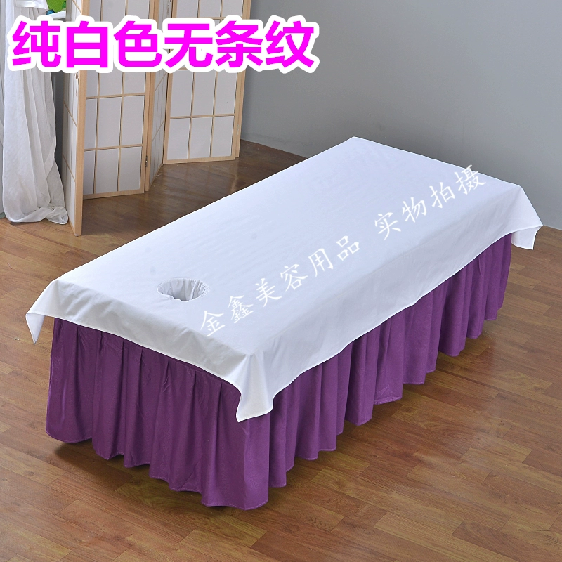 Beauty bông khăn trải giường với lỗ massage xoa bóp massage vải vải lanh salon màn cotton vẻ đẹp dành riêng SPA - Khăn trải giường ga giường 1m8 x 2m