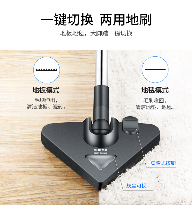 Máy hút bụi Supor VCB28A hộ gia đình mạnh mẽ cầm tay mini câm ngoài máy hút bụi ngang - Máy hút bụi máy hút bụi giá rẻ