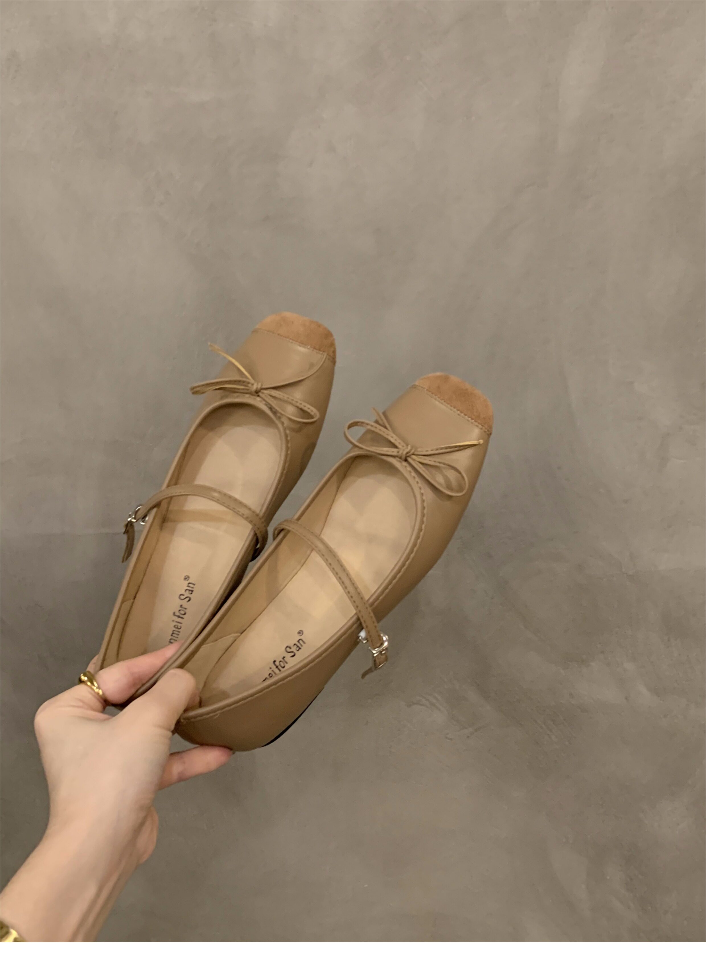 Туфли Мэри Джейн 法式平底小香风玛丽珍红色包鞋女鞋子2024年新款春秋季银色晚晚鞋