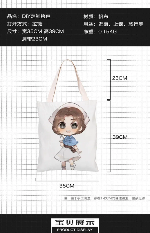 Tùy chỉnh anime thứ năm cá tính vải tote túi túi đeo vai nam và nữ sinh viên gia sư túi túi nhân dân tệ thứ cấp xung quanh - Carton / Hoạt hình liên quan