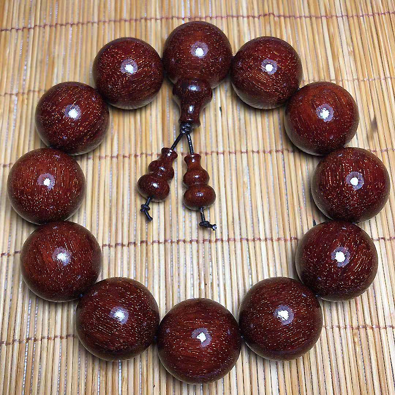 Small Leafy Purple Sandalwood Play Buddies with Beads Hand Strings Chicken Blood Red Full Gold Star Indian Glass Bottom Hand Alchemy 20mm12 oumu01