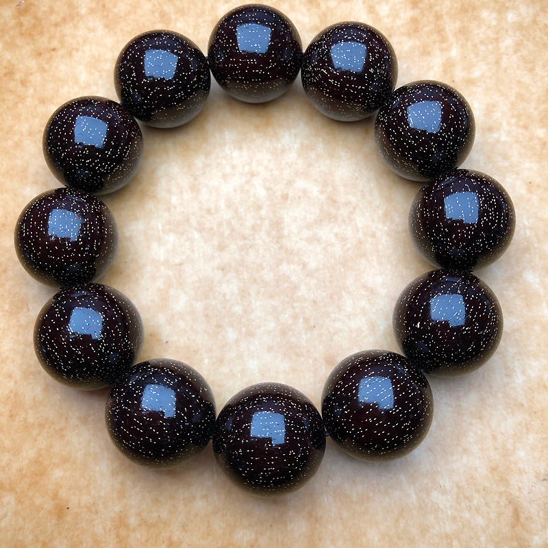 Authentic retro full of Venus Little Leaf Purple Sandalwood Bracelet 20mm Men's disc to play foeball sandalwood Play Wooden Hands 2 0